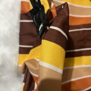 Striped Yellow and Brown Fabric